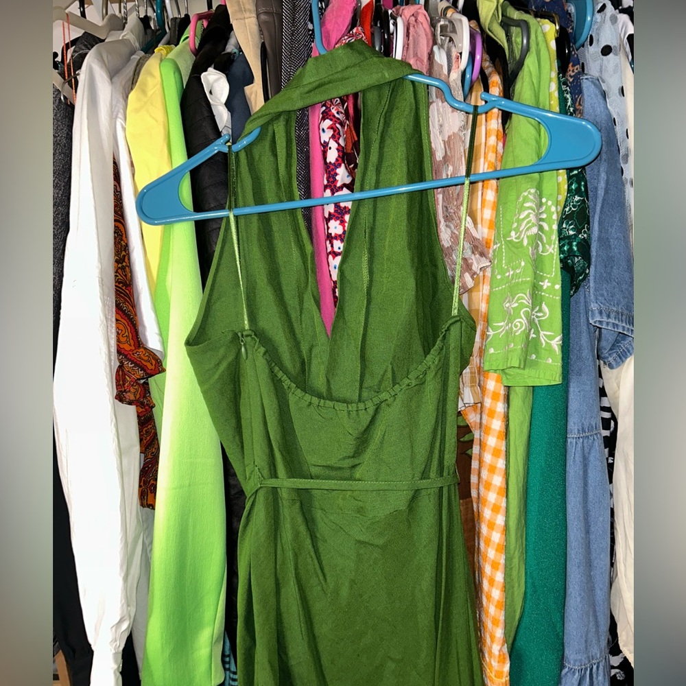 ZARA Green Backless Dress - Picture 9 of 11